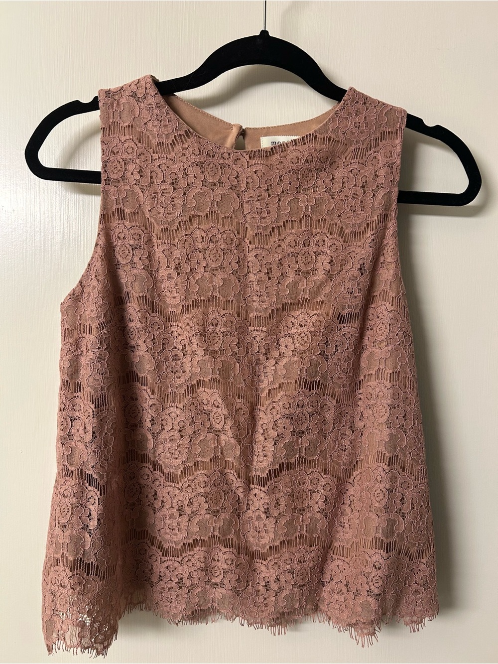 Dusty Rose Lace Sleeveless Top